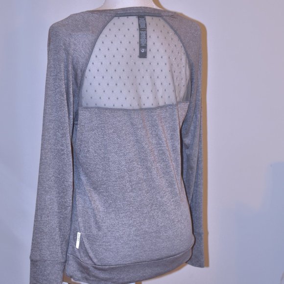 RBX Active V-Neck Long Sleeve Top with sheer back detail - Picture 4 of 11